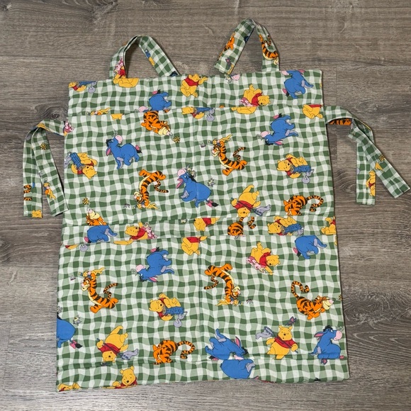 Vintage Winnie the Pooh Diaper Caddy – Green Gingham Disney Nursery (90s) - Picture 3 of 6